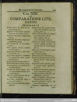 Cap. XIII. De Comparatione Literarum