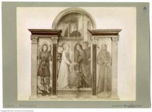 Triptychon: Heimsuchung, Erzengel Michael und Franz von Assisi