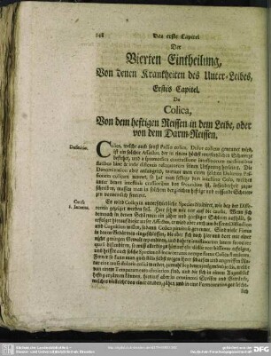 Der Vierten Eintheilung, Von denen Krankheiten des Unter-Leibes