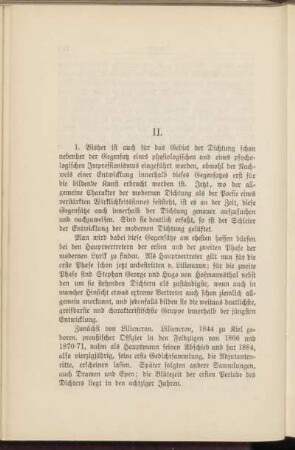 II. [Der innere Entwicklungsgang der modernen Dichtung nachgewiesen am Gegensatze der wichtigsten lyrischen Dichtungen]