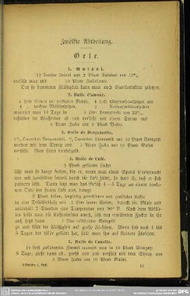 Zwölfte Abtheilung. Oele