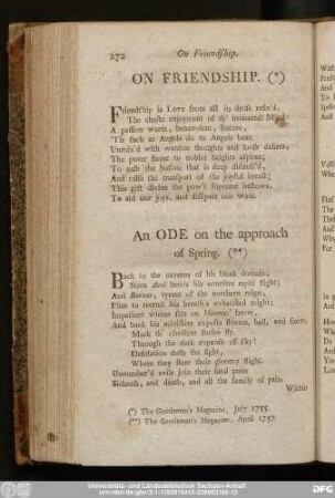 [19.] An Ode on the approach of Spring.