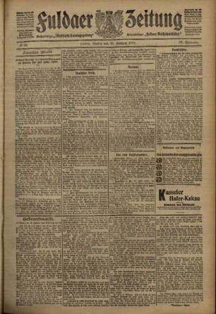Zweite Ausgabe vom Freitag, den 18. Februar 1910.