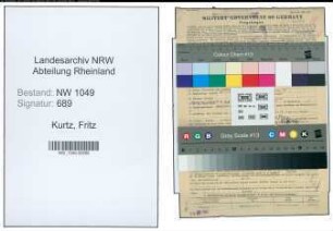 Entnazifizierung Fritz Kurtz , geb. 19.12.1899 (Vertreter)