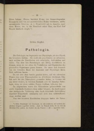 Drittes Kapitel. Pathologie.