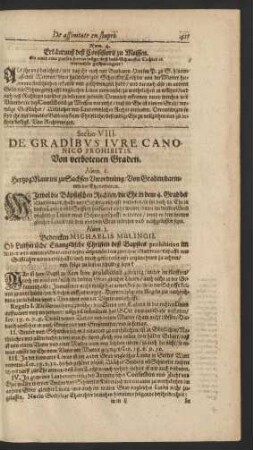 Sectio VIII. De Gradibus Iure Canonico Prohibitis.