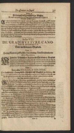 Sectio VIII. De Gradibus Iure Canonico Prohibitis.