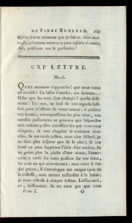 CXIe Lettre. Mardi.