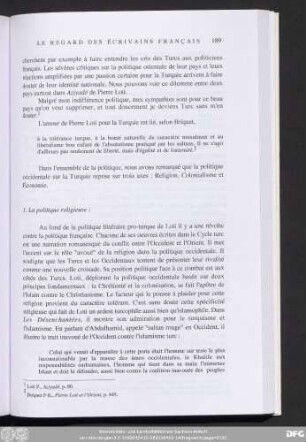 1. La politique religieuse :