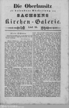 Klein-Schönau, Schönbach : 20. Lieferung