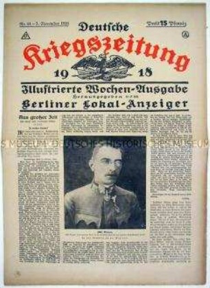 Illustrierte Wochen-Ausgabe des "Berliner Lokal-Anzeiger" mit Bildberichten von verschiedenen Kriegsschauplätzen