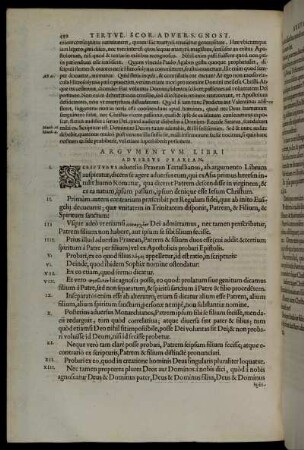 Argumentum Libri Adversus Praxean.