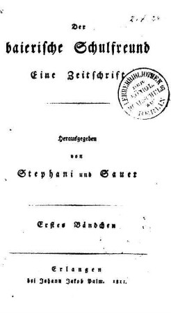 1811: Der baierische Schulfreund - 1811,1