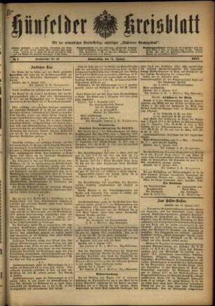 Ausgabe vom Donnerstag, den 11. Januar 1917.