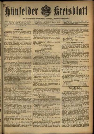 Ausgabe vom Donnerstag, den 11. Januar 1917.