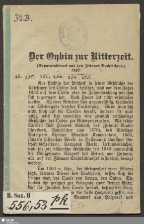 Der Oybin zur Ritterzeit