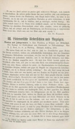 279-284 Litterarische Ueberscihten und Anzeigen
