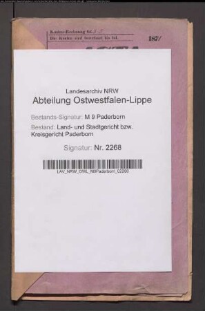 Erblasser: Meschede, Joseph; Erblasser: Meschede, Maria Catharina, geb. Erhardt: