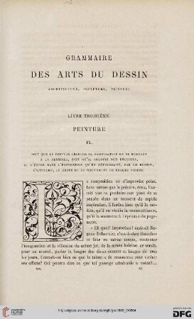19: Grammaire des arts du dessin, 3, Peinture, 9 : architecture, sculpture, peinture