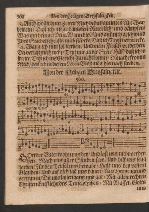 Von der Heiligen Dreyfaltigkeit.