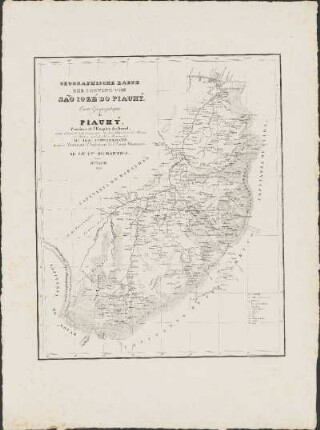 Carte Géographique de Piauhý, Province de l'Empire du Brésil