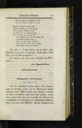 Pädagogische Lebensfragen