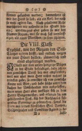Die VIII. Classe