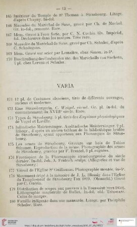 Varia (Nr. 171 - 185)