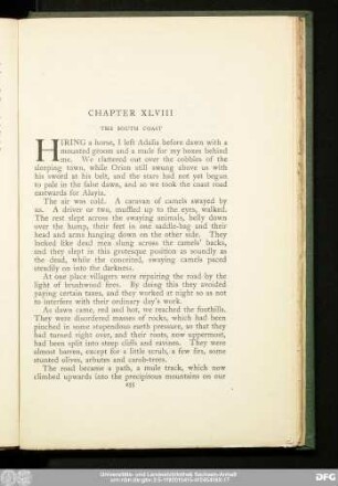 Chapter XLVIII The South Coast