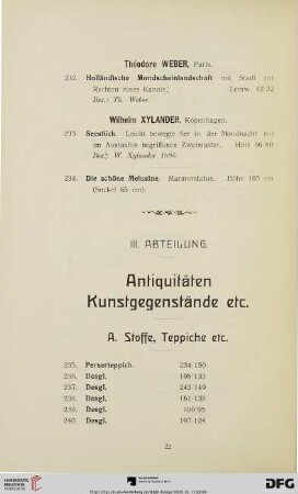 Antiquitäten, Kunstgegenstände etc. (Nr. 235-902)