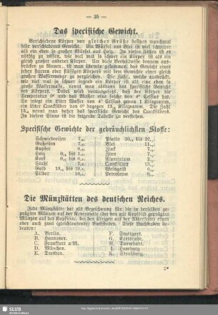 Das specifische Gewicht