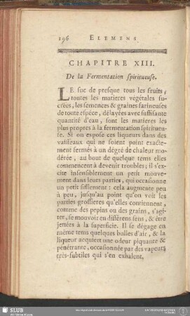 Chapitre XIII. De la Fermentation spiritueuse