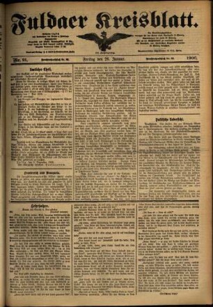 Ausgabe vom Freitag, den 26. Januar 1906.