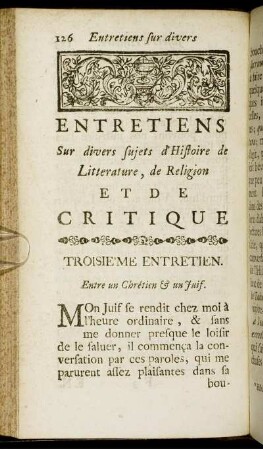 Troisième entretien.
