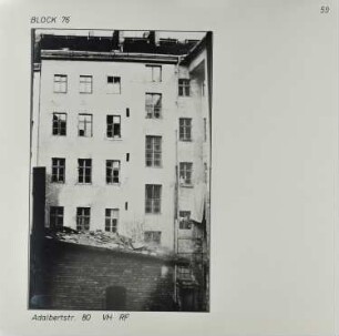 Fotografie: Adalbertstr. 80, um 1981