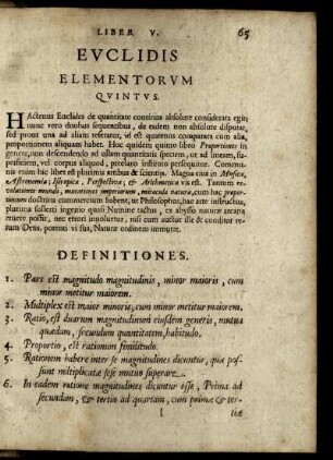 Euclidis elementorum quintus.