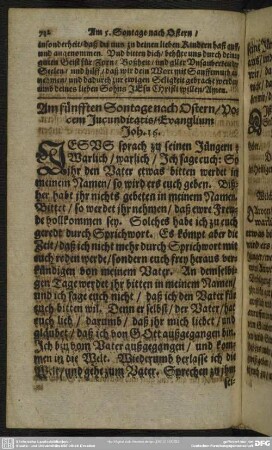 [Fünfter Sonntag nach Ostern, Rogate]