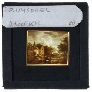 Ruisdael, Landschaft mit alter Kirche