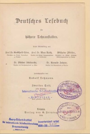 Teil 2 = (Für Quinta), [Schülerband]: [Teil 2 = (Für Quinta), [Schülerband]]