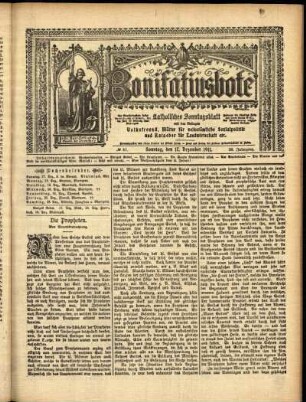 Erste Ausgabe vom Sonntag, den 17. Dezember 1911.