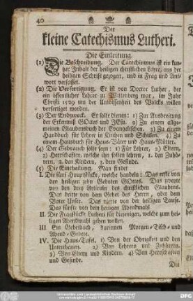 Der kleine Catechismus Lutheri.
