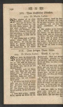 XVII. Vom heiligen Vater Unser