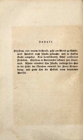 Homers Odyssee, 2. XIII. - XXIV. Gesang : mit einer Karte des Kefallenischen Reichs und einem Grundrisse vom Hause des Odysseus