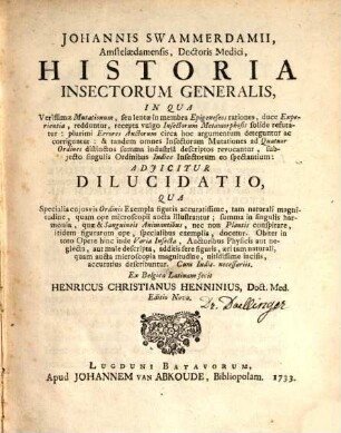 Historia insectorum generalis