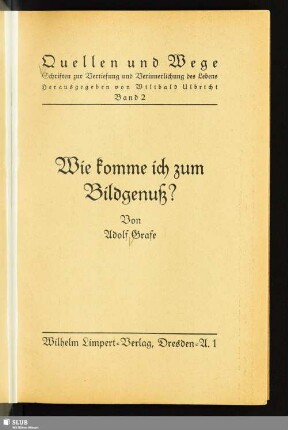 Wie komme ich zum Bildgenuß?