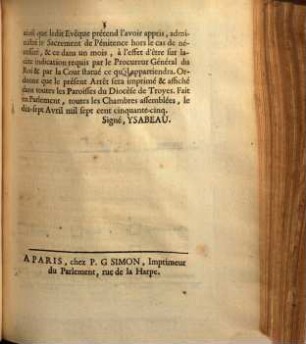 Extrait Des Registres Du Parlement : Du 17 Avril 1755.