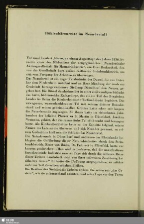 Höhlenbärenreste im Neandertal?