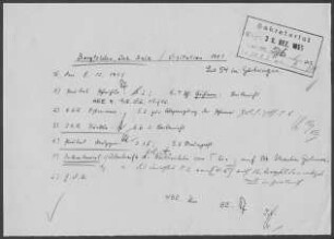 Bergfelden: Visitationsbericht mit Pfarrbericht 1951