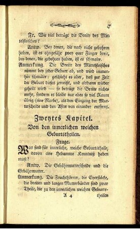 Zweytes Kapitel. Von den innerlichen weichen Geburtstheilen.