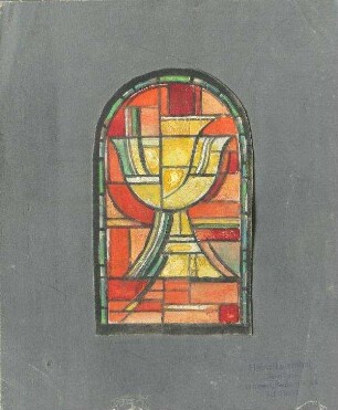 Entwurf für kirchliche Glasfenster - Gral